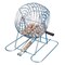 S&S Worldwide Deluxe Metal Bingo Cage. Sturdy 7-1/2" Metal Cage with 10" Square Base, Auto Ball Selection and Drop.  Cage Only.